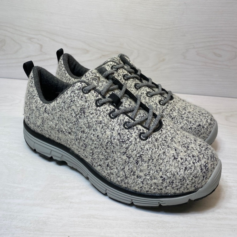 Apex Womens 10.5 X-Wide Walking Shoes A8000 Knit Grey Marl Comfort Sneakers